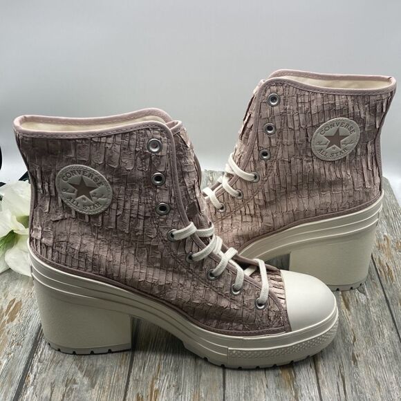 Chuck 70 De Luxe Heel Satin Hightop Boots Shoes Sneakers Size 12.5 - Picture 5 of 16